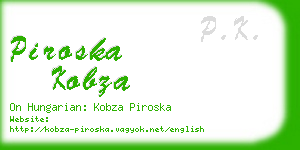 piroska kobza business card